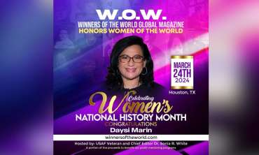 Daysi Marin, homenajeada en los Premios Globales W.O.W. en Houston, inspira con su liderazgo y dedicación a la comunidad.